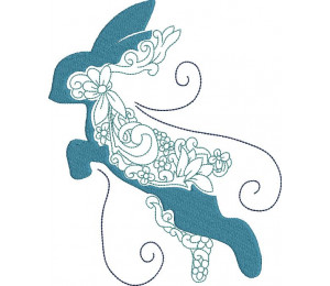 Stickdatei - Blumiger Osterhase 4